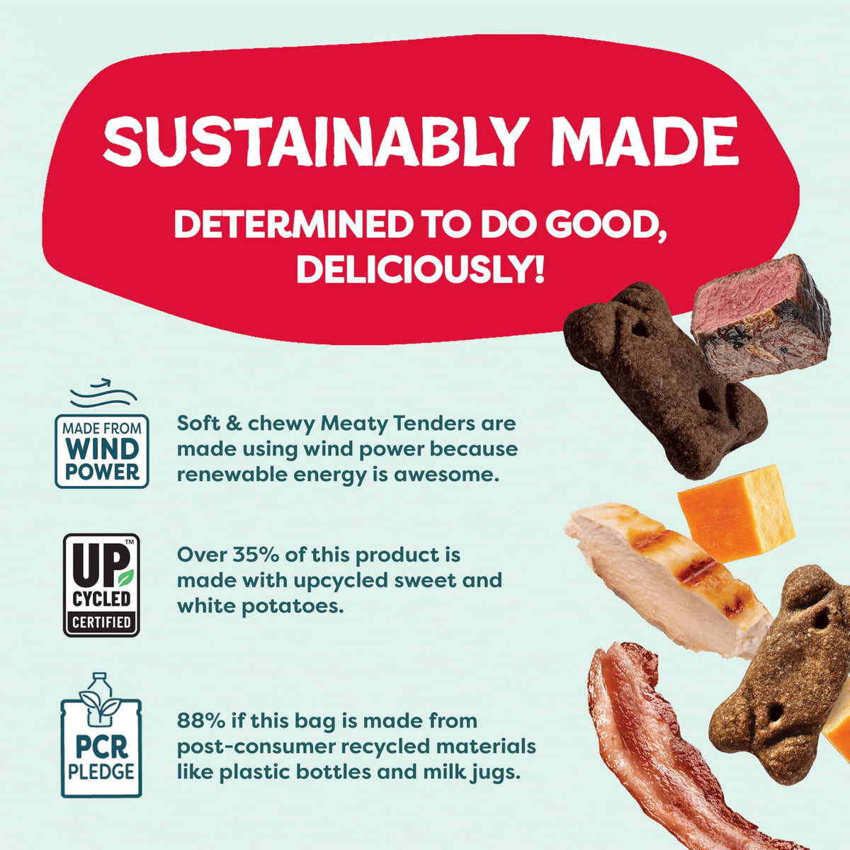 Shameless Pets Bacon Me Crazy Meaty Tenders, Soft Dog Treats, 8oz