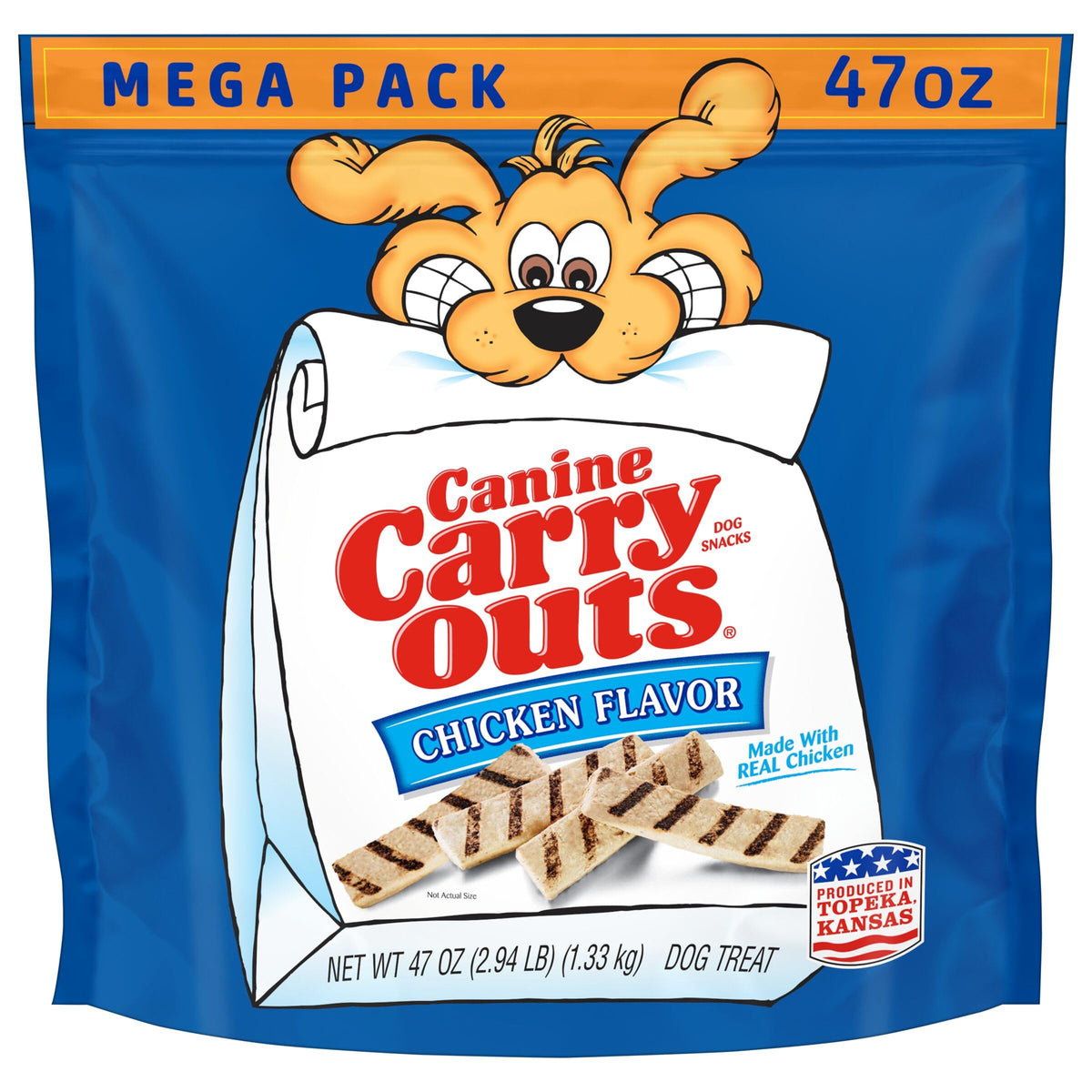Canine Carry Outs Bacon Flavor Dog Treats, 47 Ounce Bag