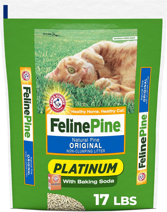 Feline Pine Platinum Non-Clumping Cat Litter 17lb