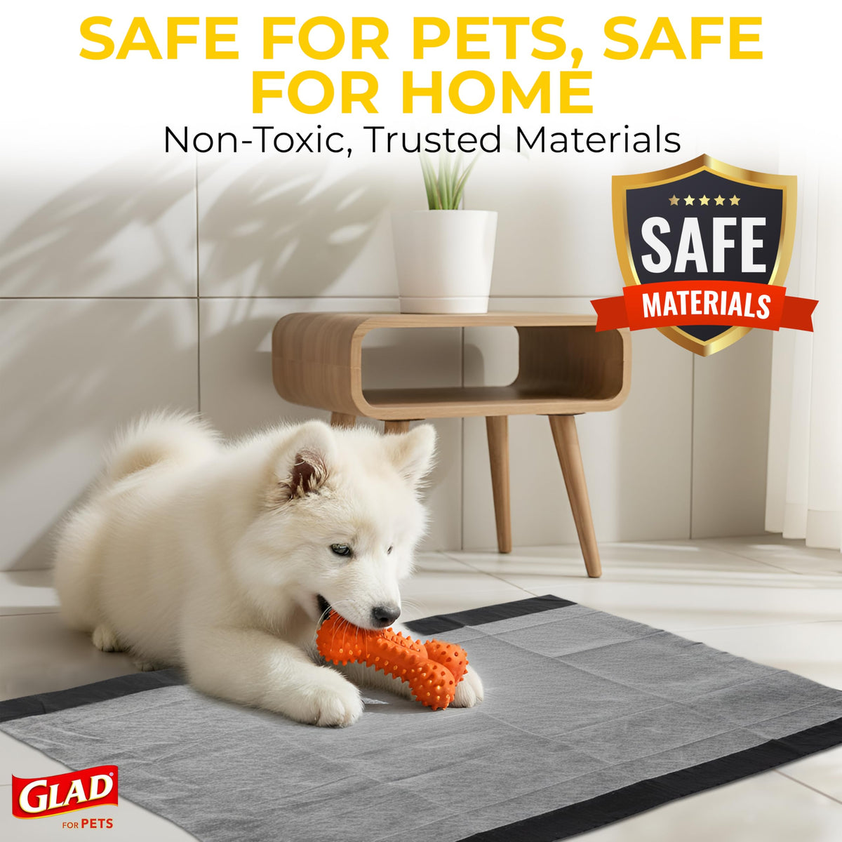 Glad for Pets, Activated Carbon, Large Puppy Pads, Dog Pee Pads, 150 Count