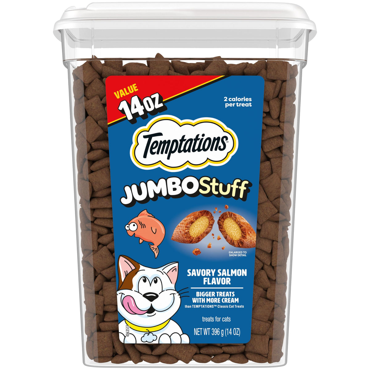 Temptations Jumbo Stuff Crunchy & Soft Cat Treats, Tuna, 5.3 oz, 10 Pack