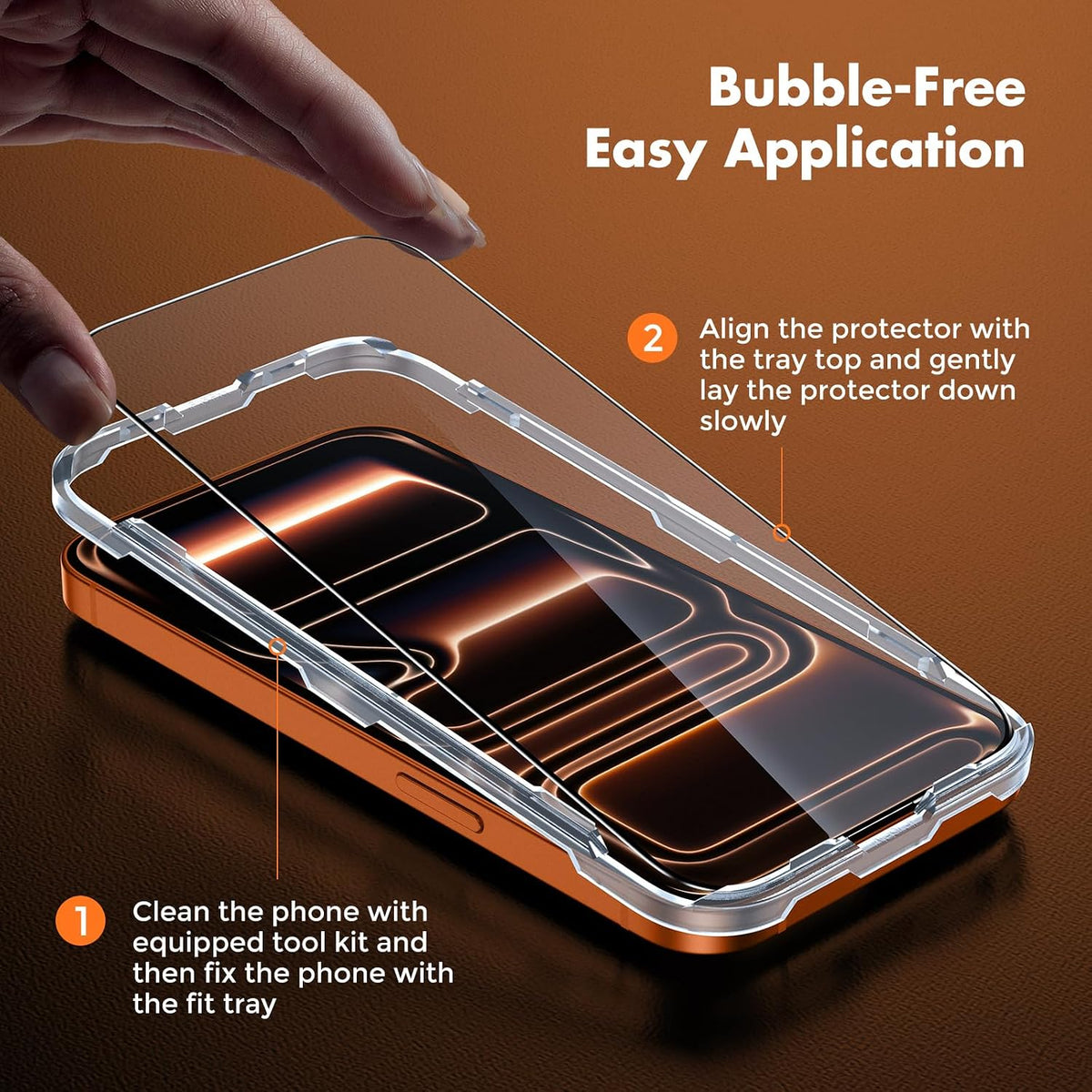 UNBREAKcable 3-Pack Screen Protector for iPhone 15, Full Coverage