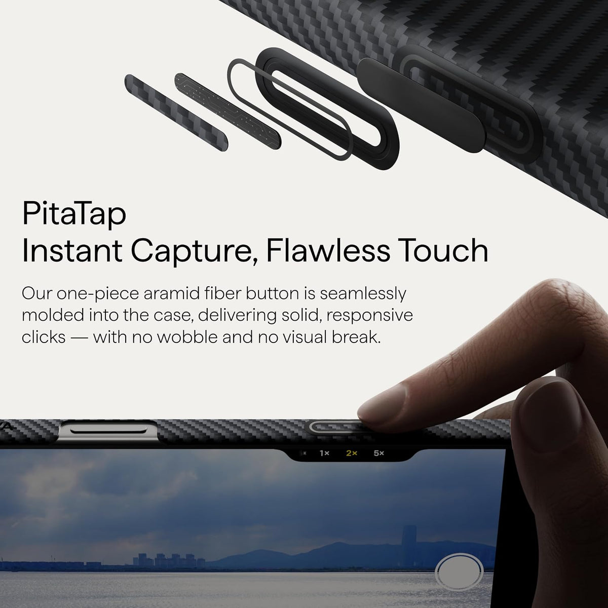 pitaka for iPhone 18 Pro Case 6.3" with Caseless Feeling, Abyss Blue