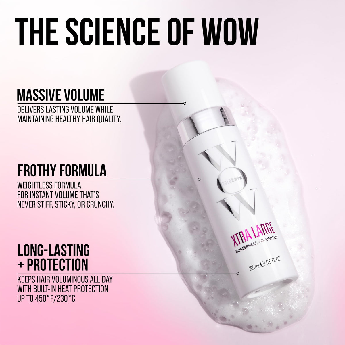 COLOR WOW Xtra Large Volumizer – Alcohol-Free Foam for Weightless Volume
