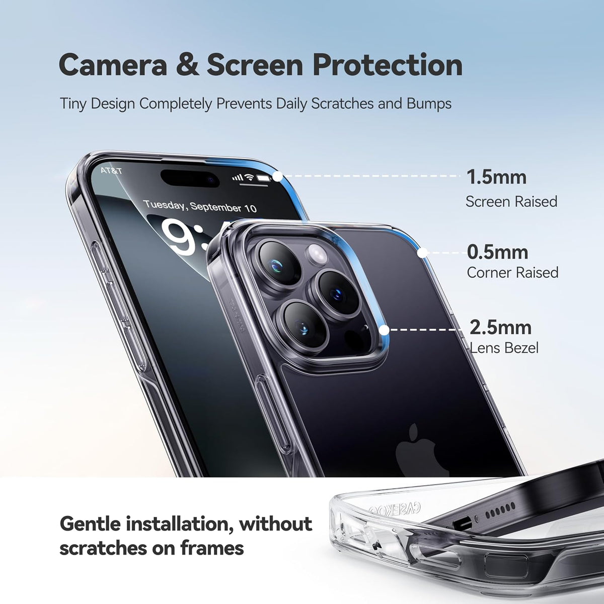 CASEKOO for iPhone Air Case, Crystal Clear, Patented Anti-Yellowing, Slim
