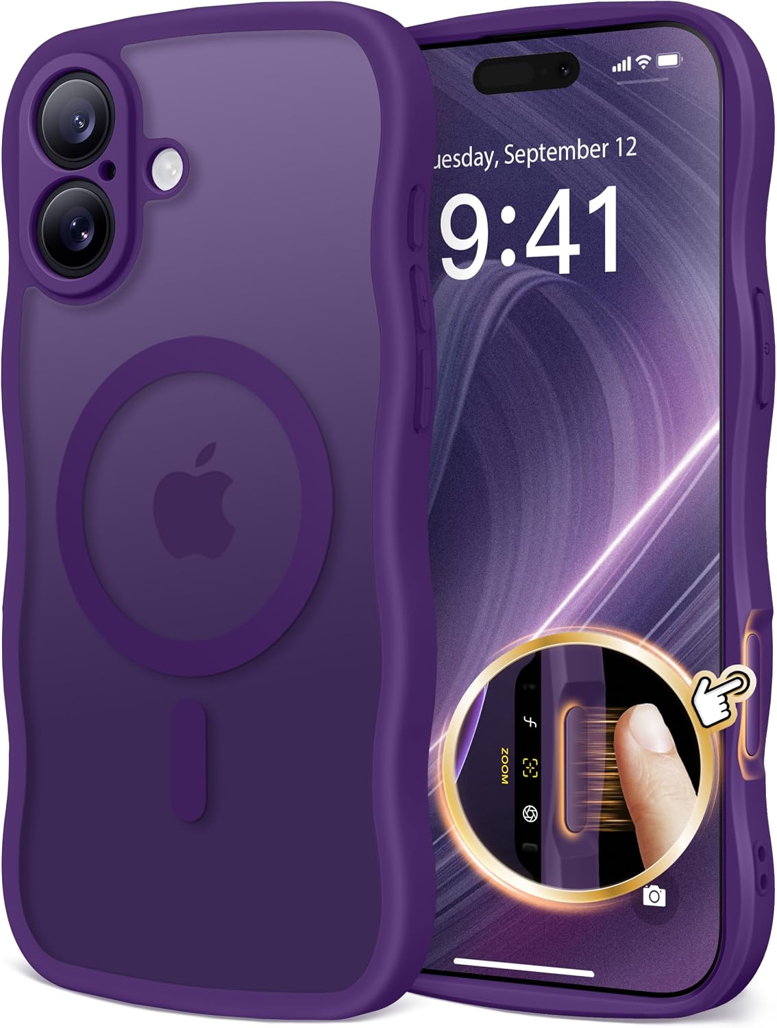 CAPRARO Cute for iPhone 11 Case, Compatible with MagSafe Stone