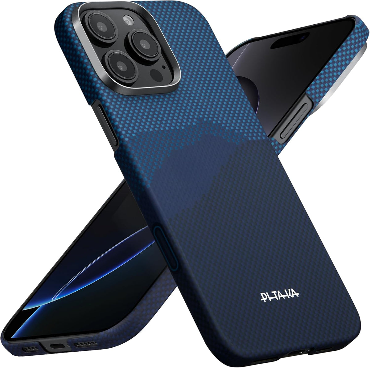 pitaka for iPhone 18 Pro Case 6.3" with Caseless Feeling, Abyss Blue