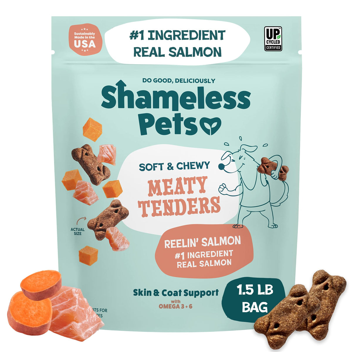 Shameless Pets Bacon Me Crazy Meaty Tenders, Soft Dog Treats, 8oz