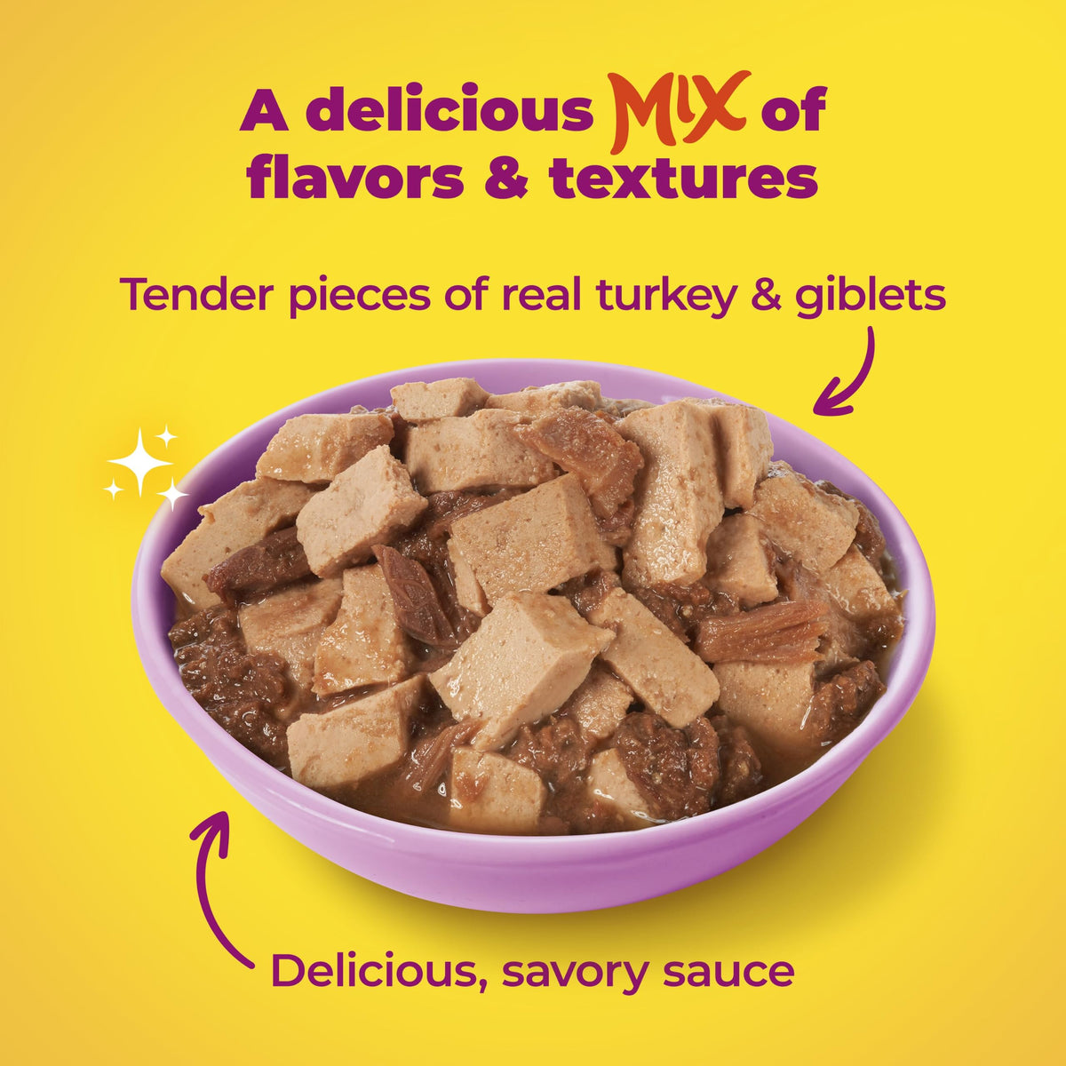 Meow Mix Poultry & Beef Favorites, Wet Food Variety Pack, 24 Cups