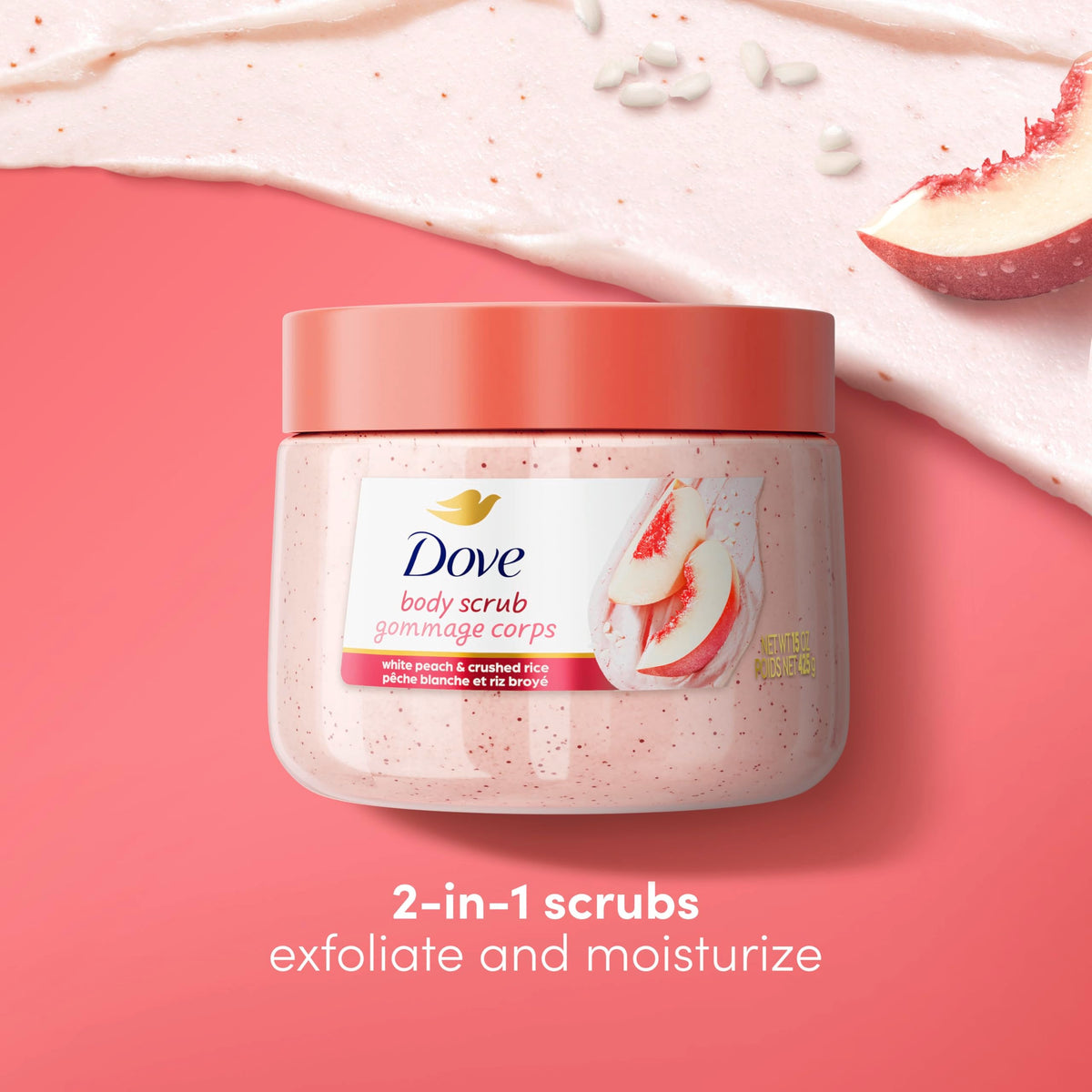 Dove Exfoliating Body Scrub, Brown Sugar & Coconut Butter, 15 oz