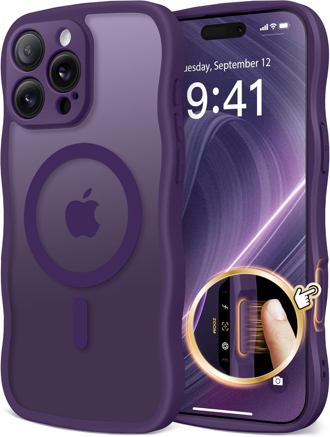 CAPRARO Cute for iPhone 11 Case, Compatible with MagSafe Stone