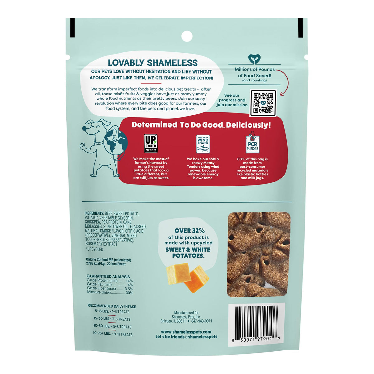 Shameless Pets Bacon Me Crazy Meaty Tenders, Soft Dog Treats, 8oz