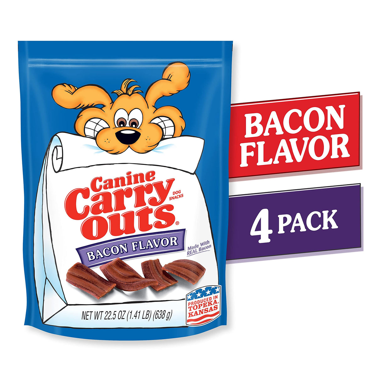 Canine Carry Outs Bacon Flavor Dog Treats, 47 Ounce Bag