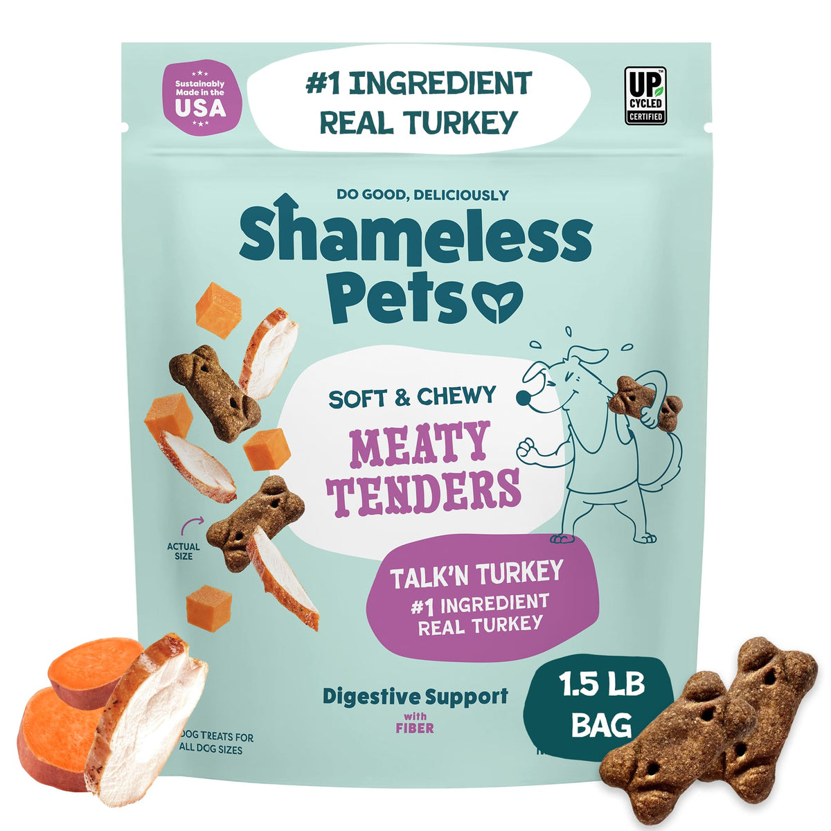 Shameless Pets Bacon Me Crazy Meaty Tenders, Soft Dog Treats, 8oz