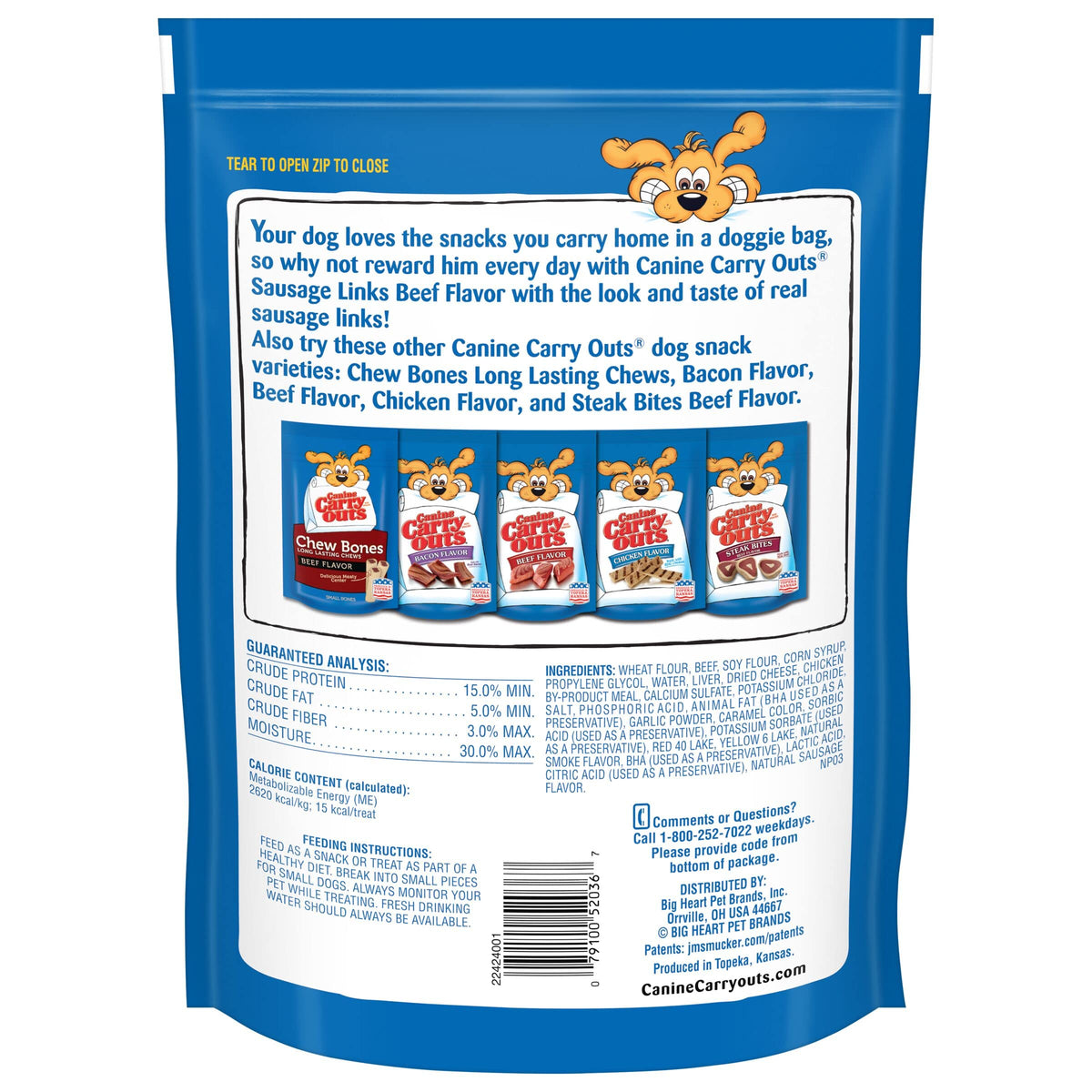 Canine Carry Outs Bacon Flavor Dog Treats, 47 Ounce Bag