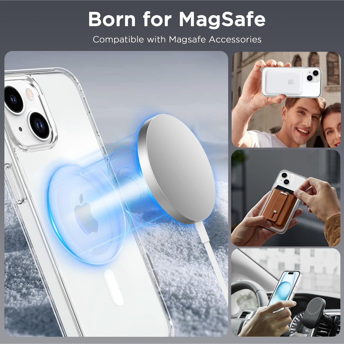 CACOE Magnetic Case for iPhone 17 6.3 inch, Light Purple