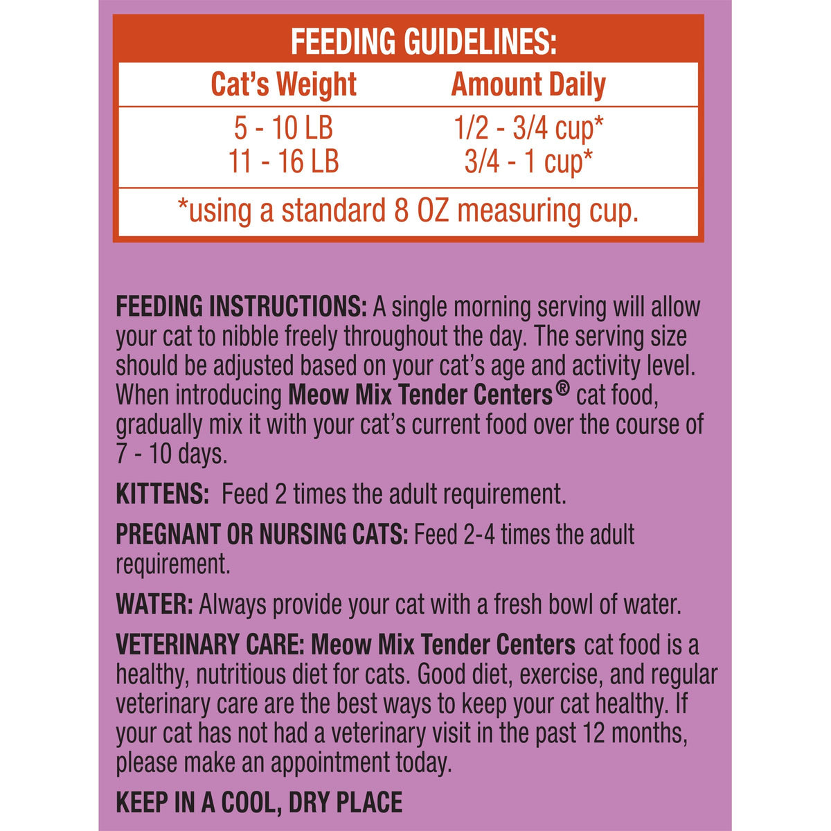 Meow Mix Tender Centers, Dry Cat Food, Salmon & Turkey Flavors, 4 Bags