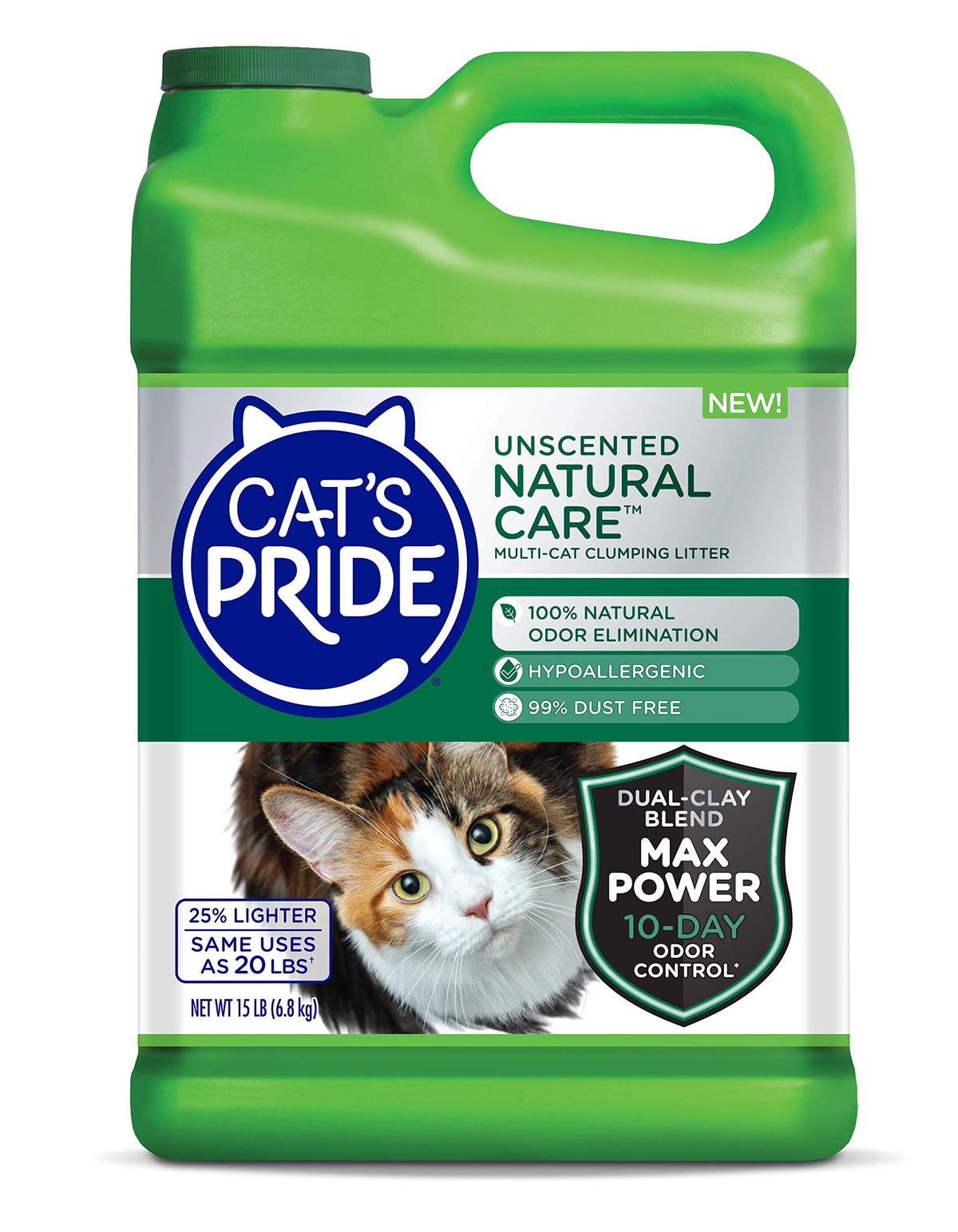 Cat's Pride Total Odor Control, Max Power, Clumping Litter Unscented 15lb
