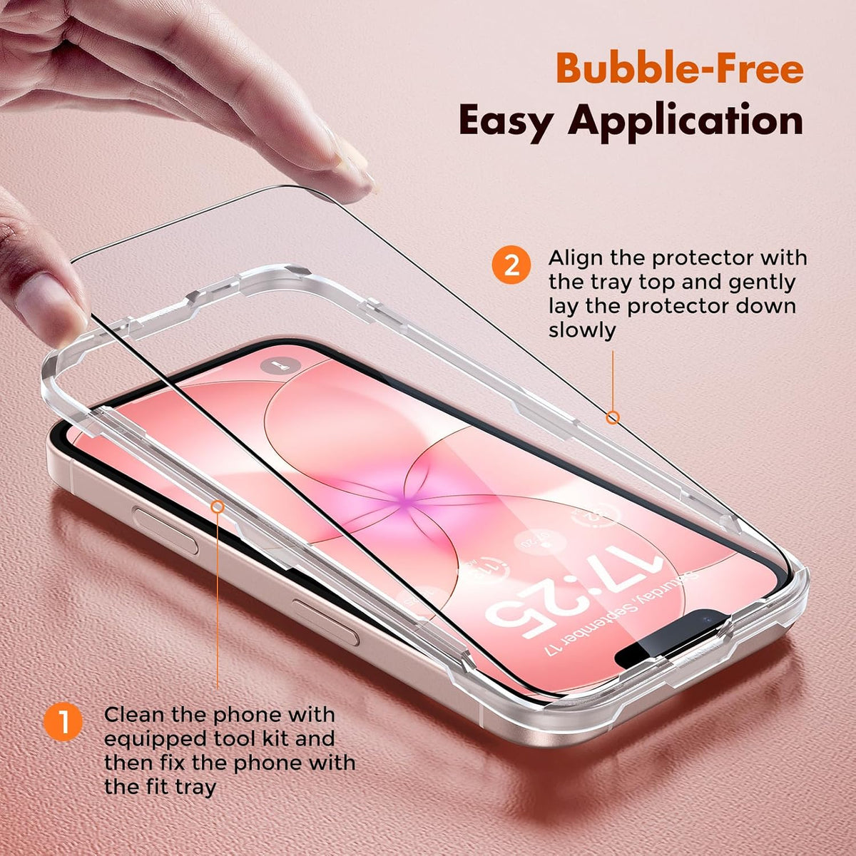 UNBREAKcable 3-Pack Screen Protector for iPhone 15, Full Coverage