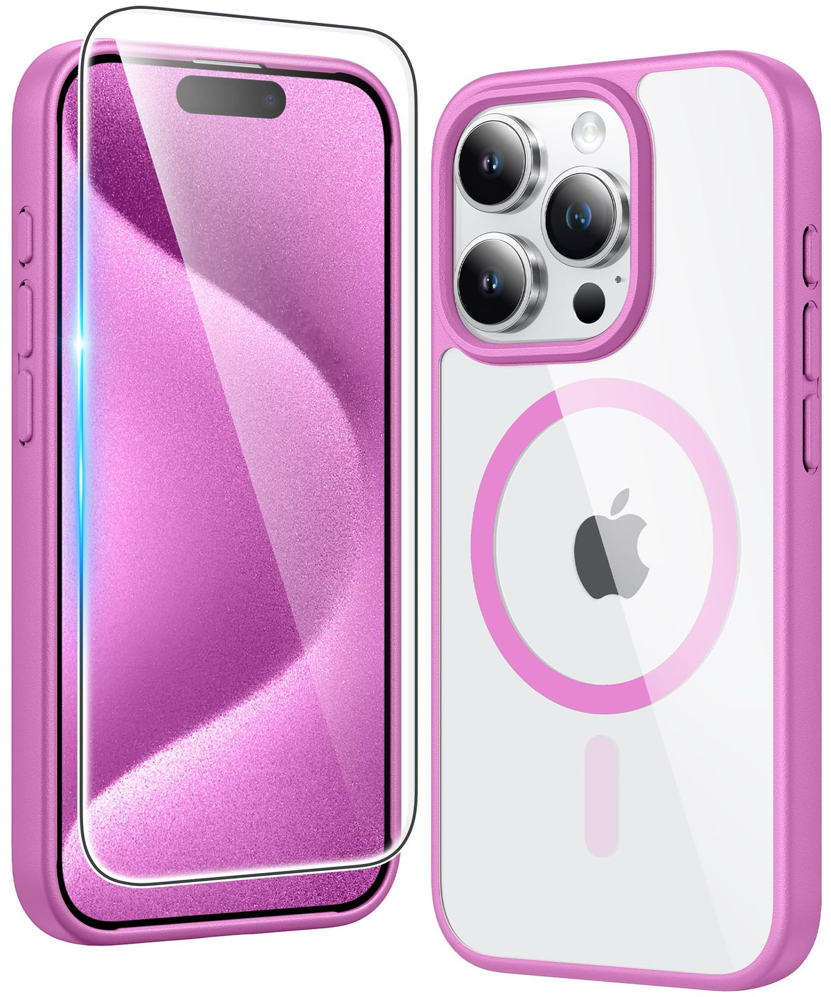 FNTCASE Magnetic for iPhone 15/14/13 Case, Clear