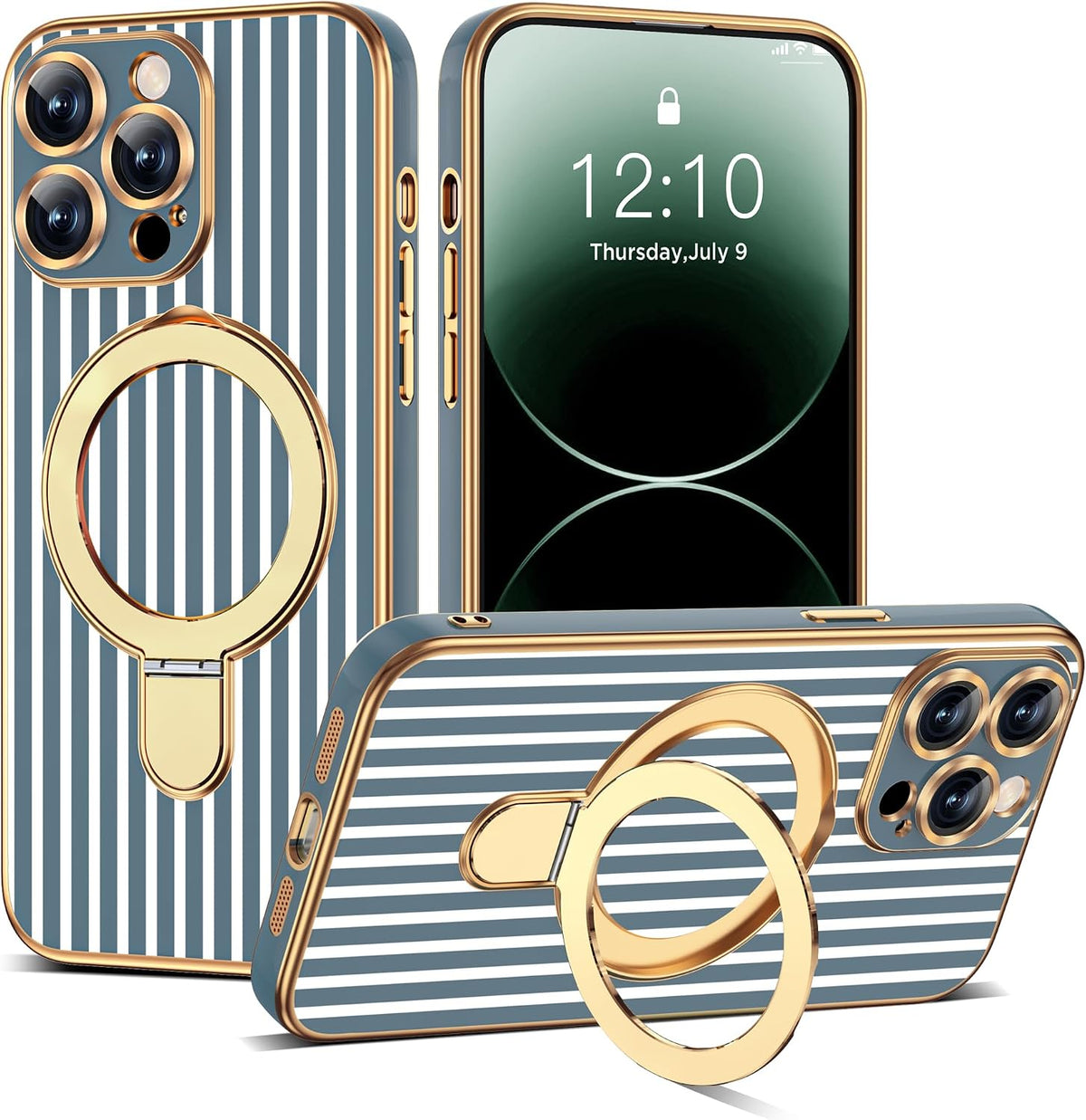 Marble Pattern Case for iPhone 11 with Stand 6.1",M-Purple