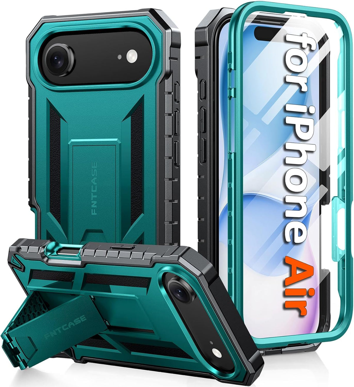 FNTCASE for iPhone 16 Case with Belt Clip and Built-in Screen Protector