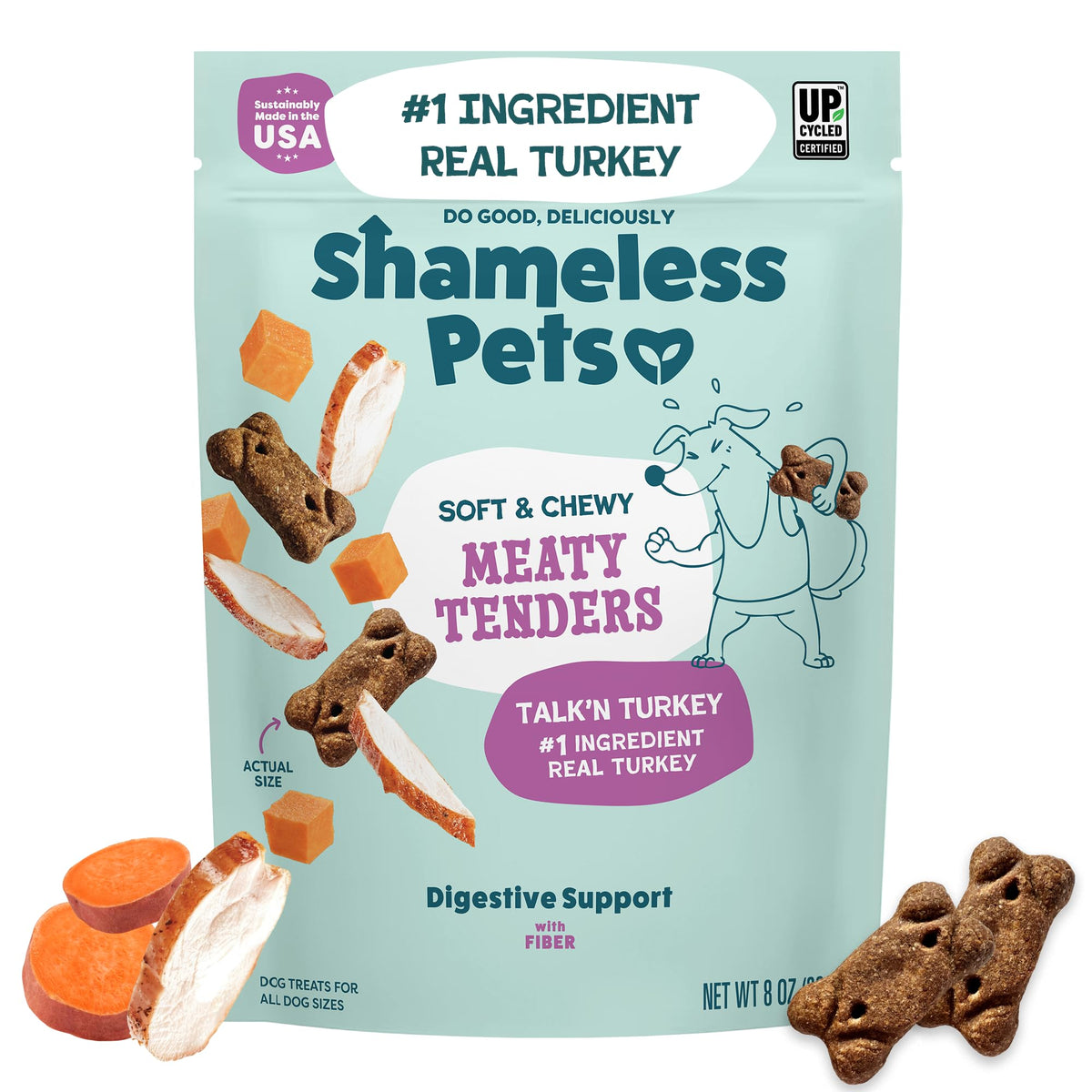 Shameless Pets Bacon Me Crazy Meaty Tenders, Soft Dog Treats, 8oz
