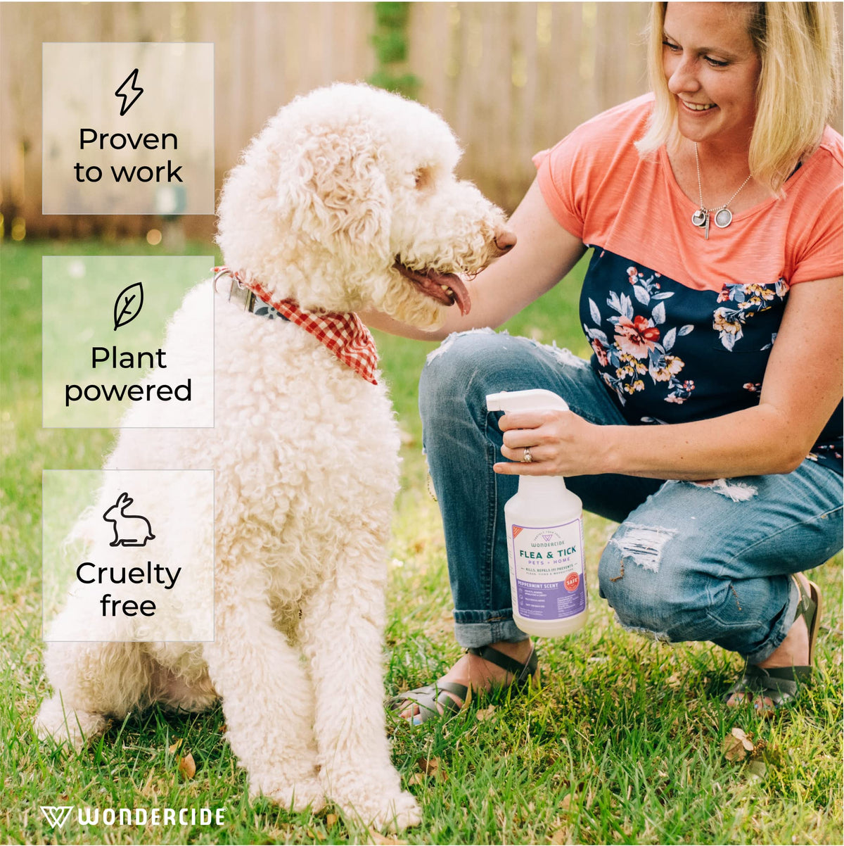 Wondercide Flea Tick & Mosquito Spray for Pets & Home - Rosemary 16 fl oz