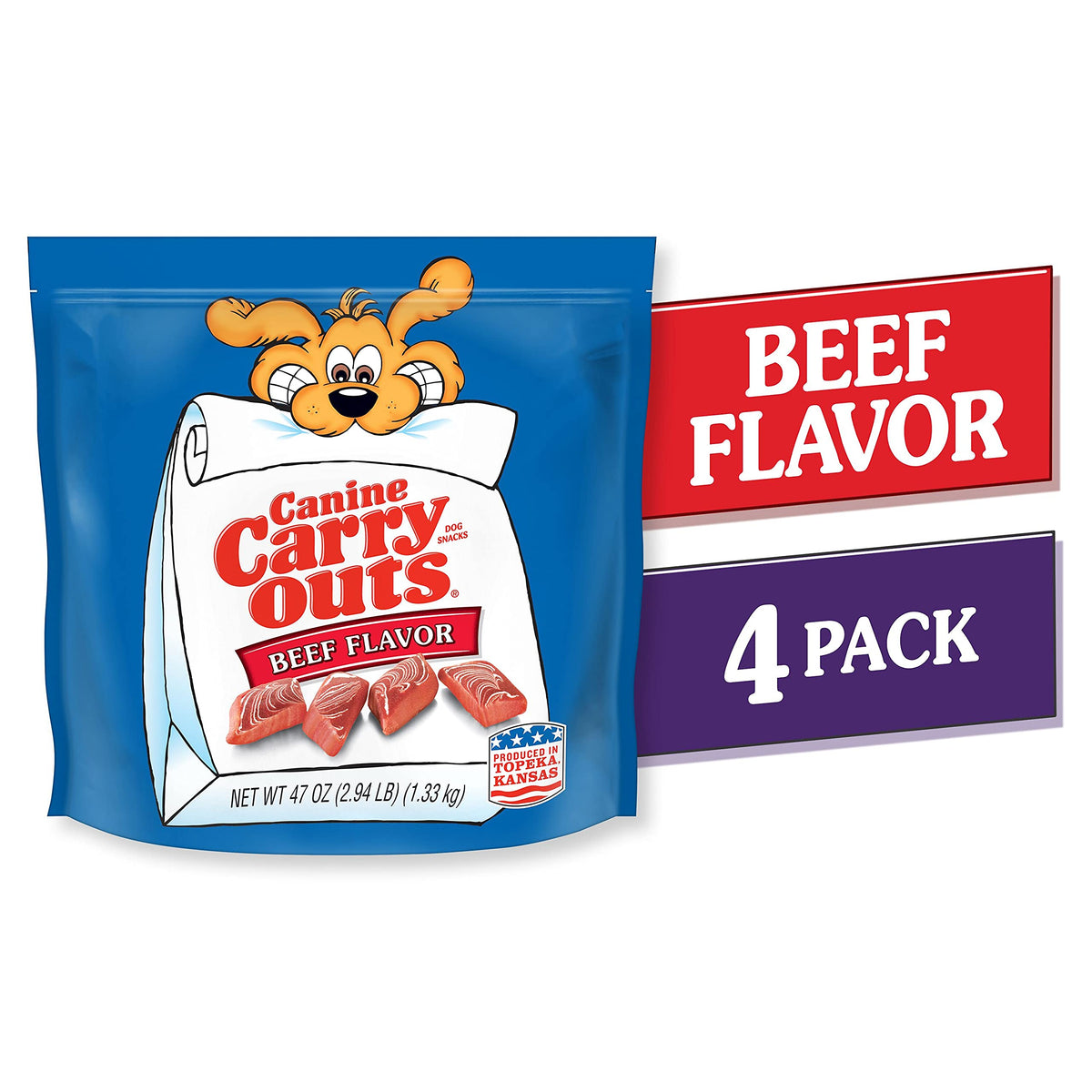 Canine Carry Outs Bacon Flavor Dog Treats, 47 Ounce Bag