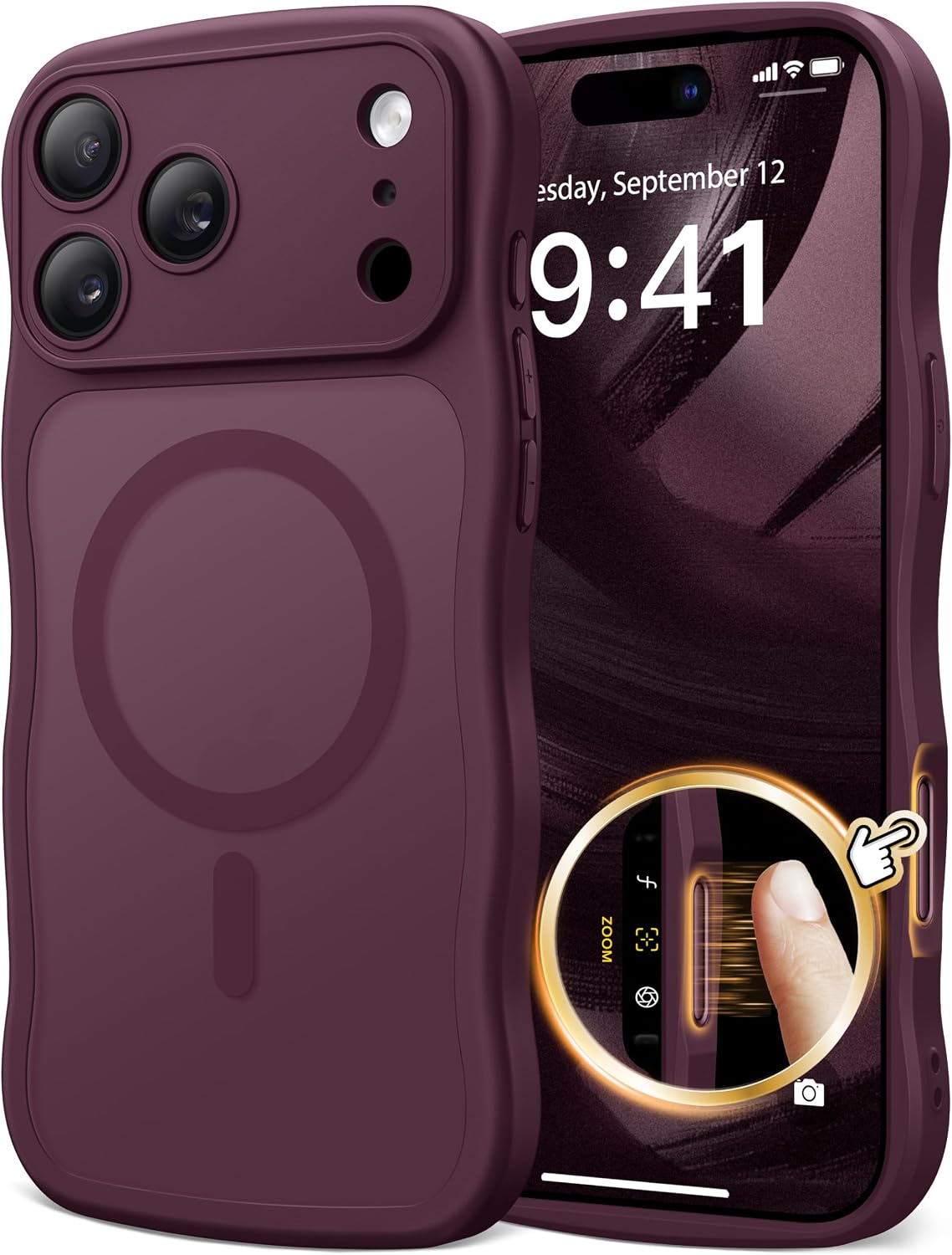 CAPRARO Cute for iPhone 11 Case, Compatible with MagSafe Stone