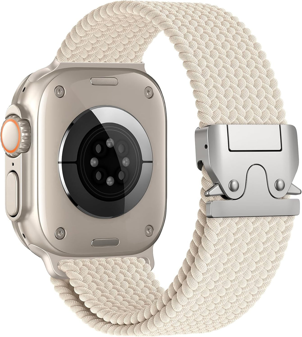 Elastic Sport Band for Apple Watch Ultra 4/3/2 Band 49mm 46mm 45mm 44mm 42mm 41mm 40mm Men, Adjustable Parachute Buckle Nylon Fabric Wristband for iWatch Series 12 11 10 SE 9 8 7 6 5 4 3