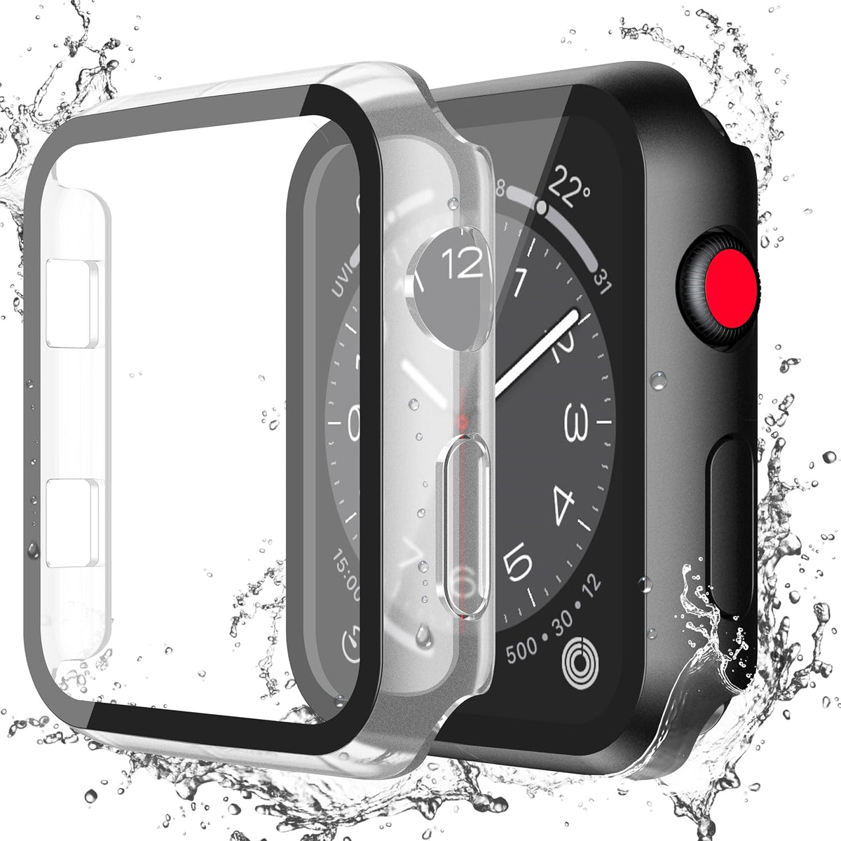 Misxi 2-Pack Waterproof Hard Case for 46mm Apple Watch Series 12 (2026)