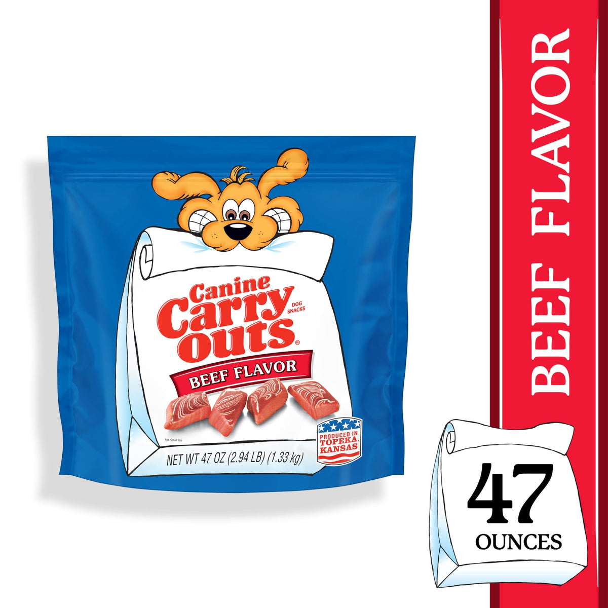 Canine Carry Outs Bacon Flavor Dog Treats, 47 Ounce Bag