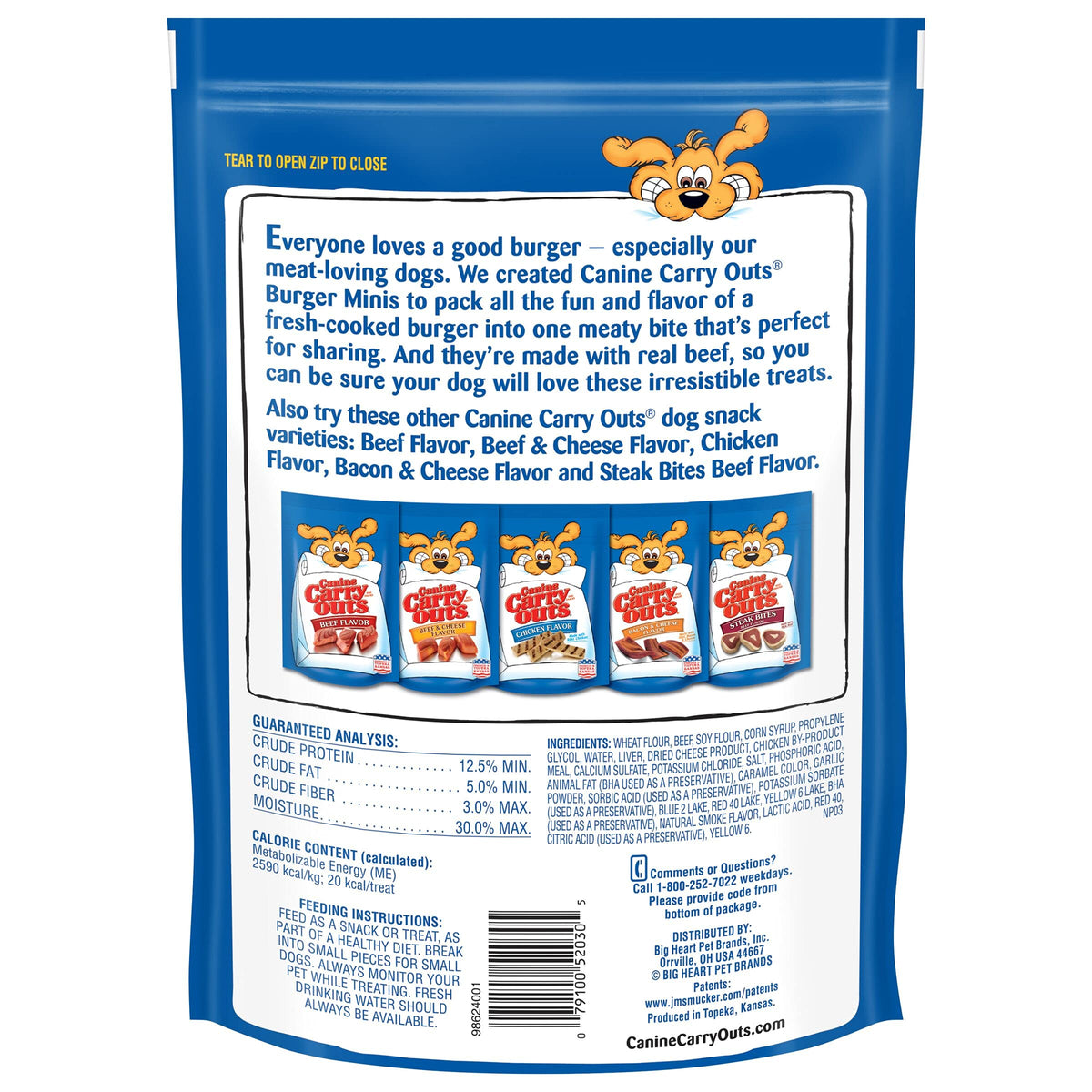 Canine Carry Outs Bacon Flavor Dog Treats, 47 Ounce Bag