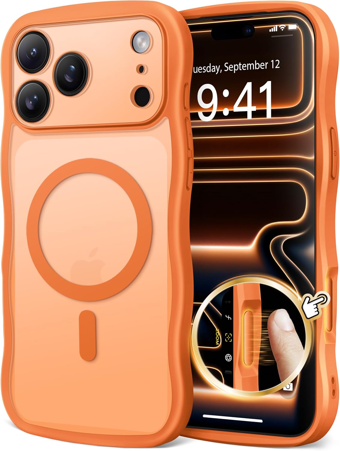 CAPRARO Cute for iPhone 11 Case, Compatible with MagSafe Stone