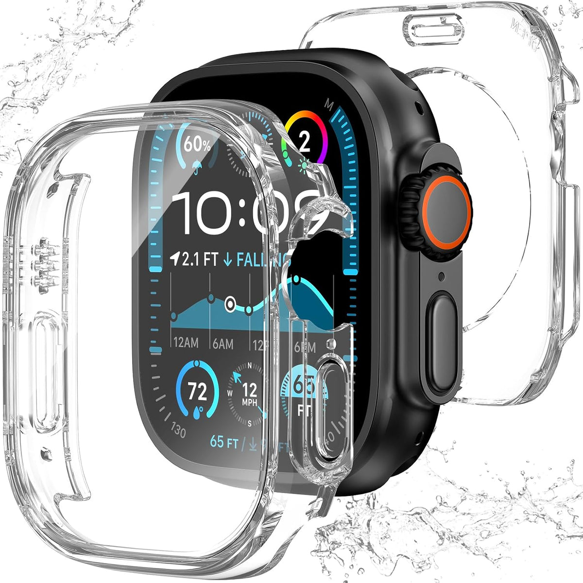 YIJDACASE 3 in 1 Waterproof Case for 41mm Apple Watch Series 9 8 7