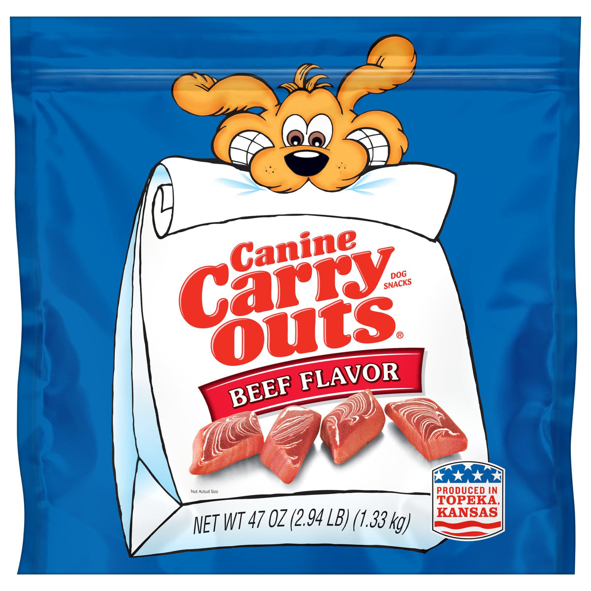 Canine Carry Outs Bacon Flavor Dog Treats, 47 Ounce Bag