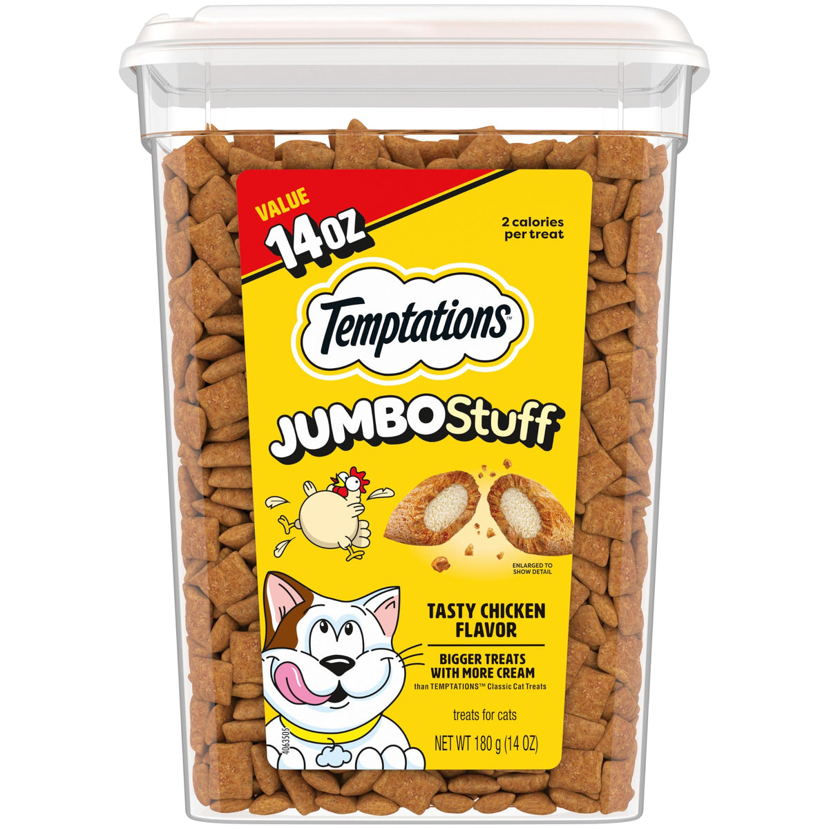 Temptations Jumbo Stuff Crunchy & Soft Cat Treats, Tuna, 5.3 oz, 10 Pack