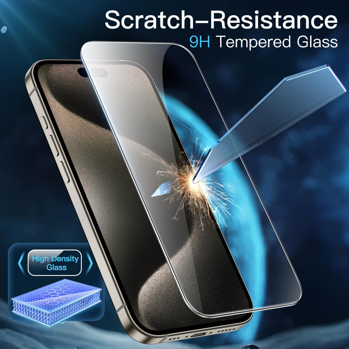 JETech Screen Protector for iPhone 18 Pro Max/17 Pro Max, 3-Pack