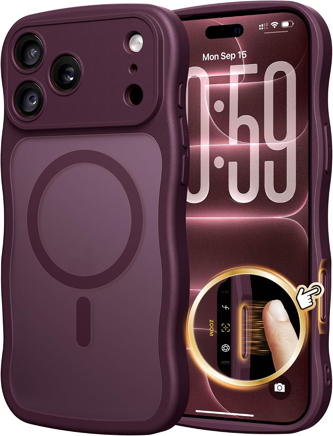 CAPRARO Cute for iPhone 11 Case, Compatible with MagSafe Stone