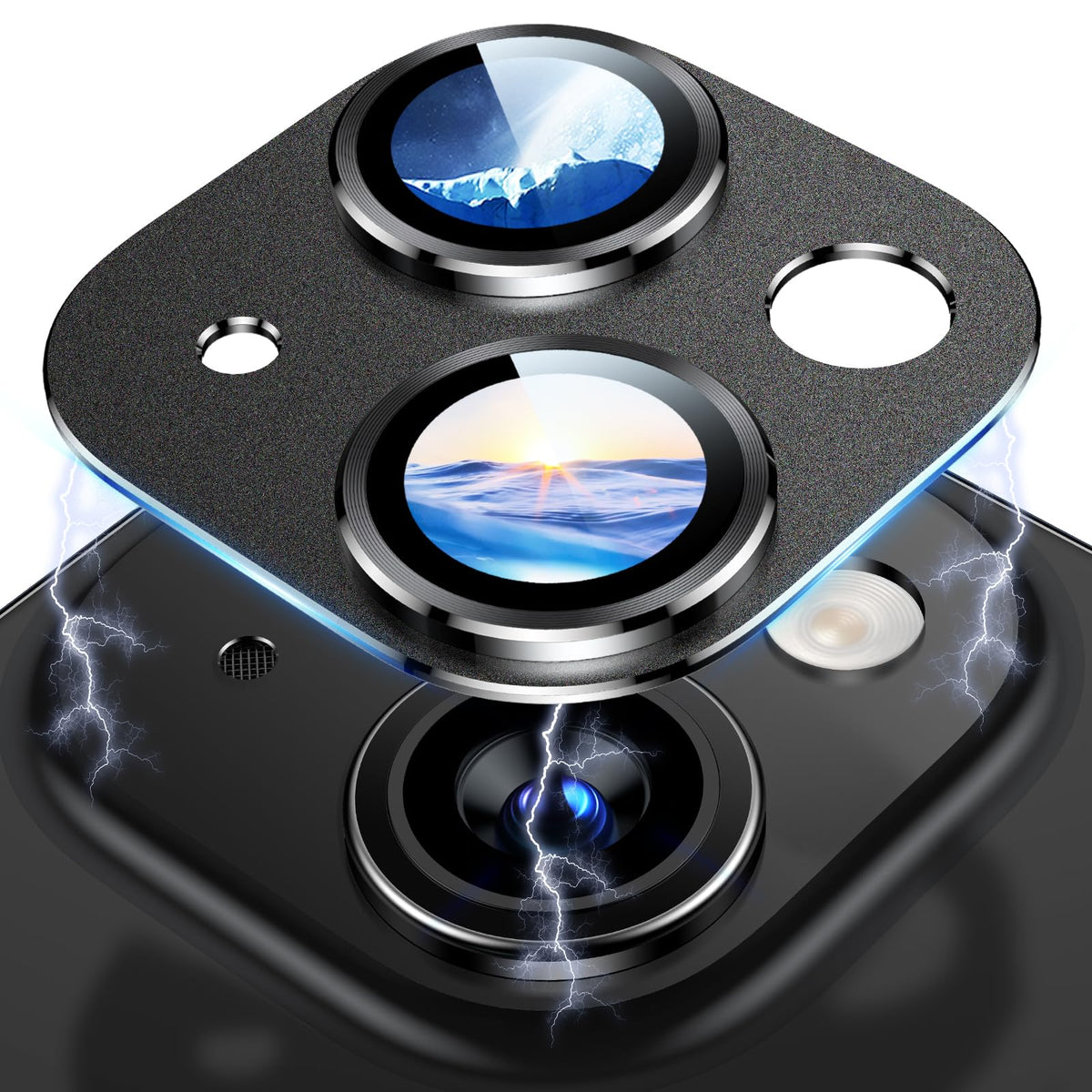 Uyiton for iPhone 18 Pro Camera Lens Protector, Metal Frame Glass Cover