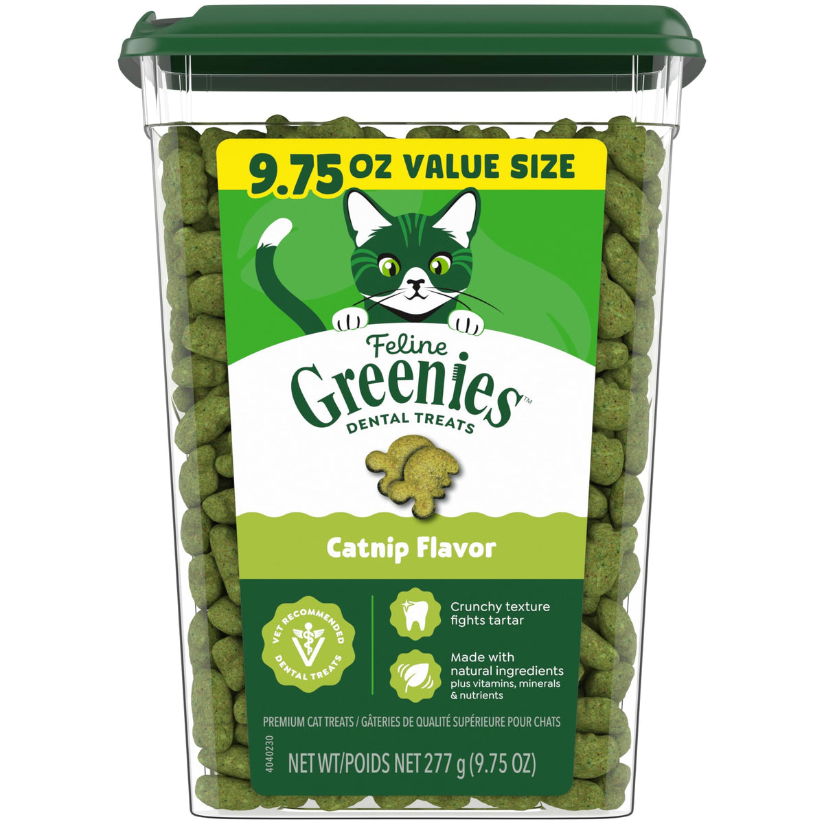 Greenies Feline Natural Dental Cat Treats, Catnip Flavor, 4.6 oz