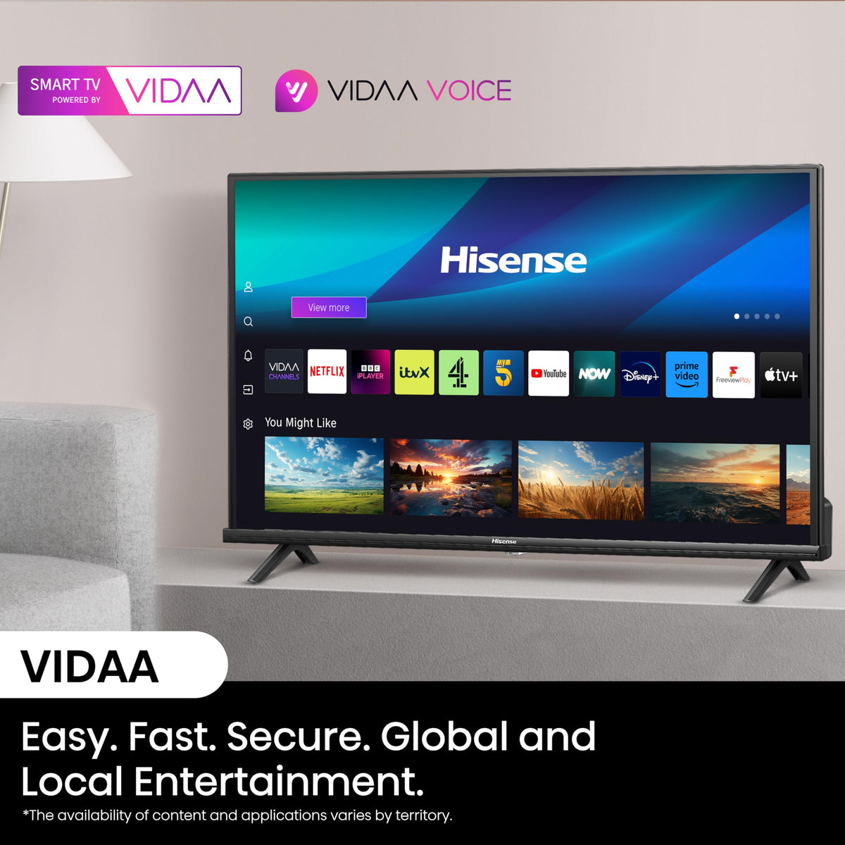 Hisense 40 Inch 40E4QTUK FHD LED TV with Freely