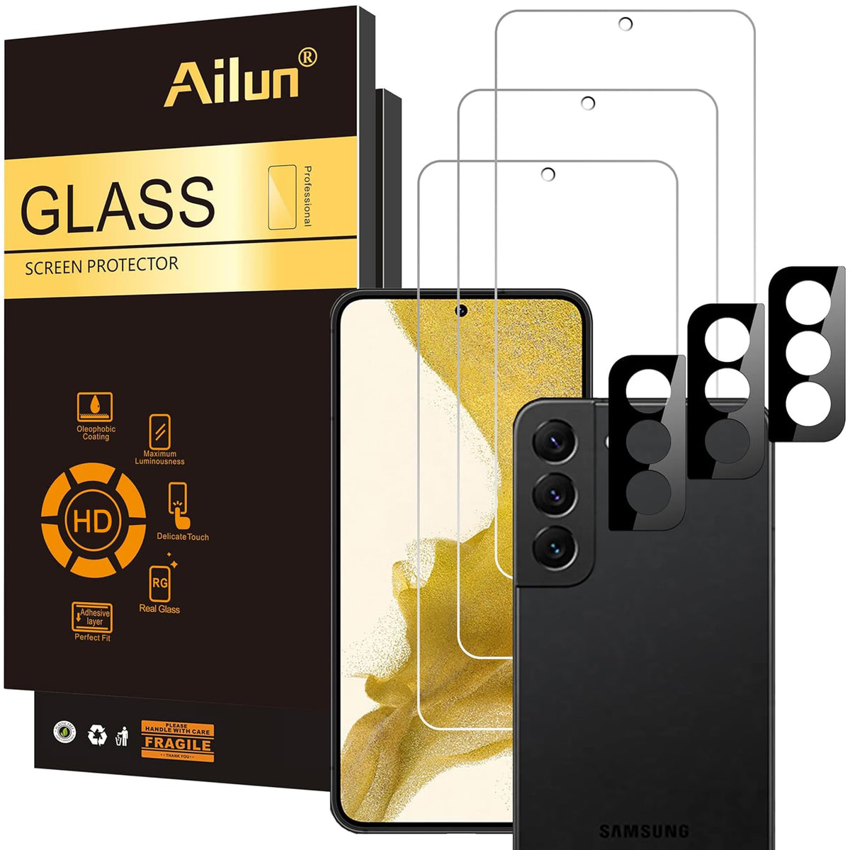 Ailun Screen Protector + Camera Lens Protector for Galaxy S26 Ultra
