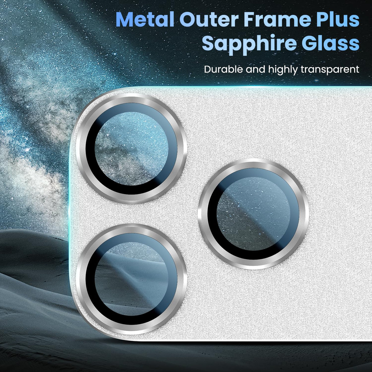 Uyiton for iPhone 18 Pro Camera Lens Protector, Metal Frame Glass Cover