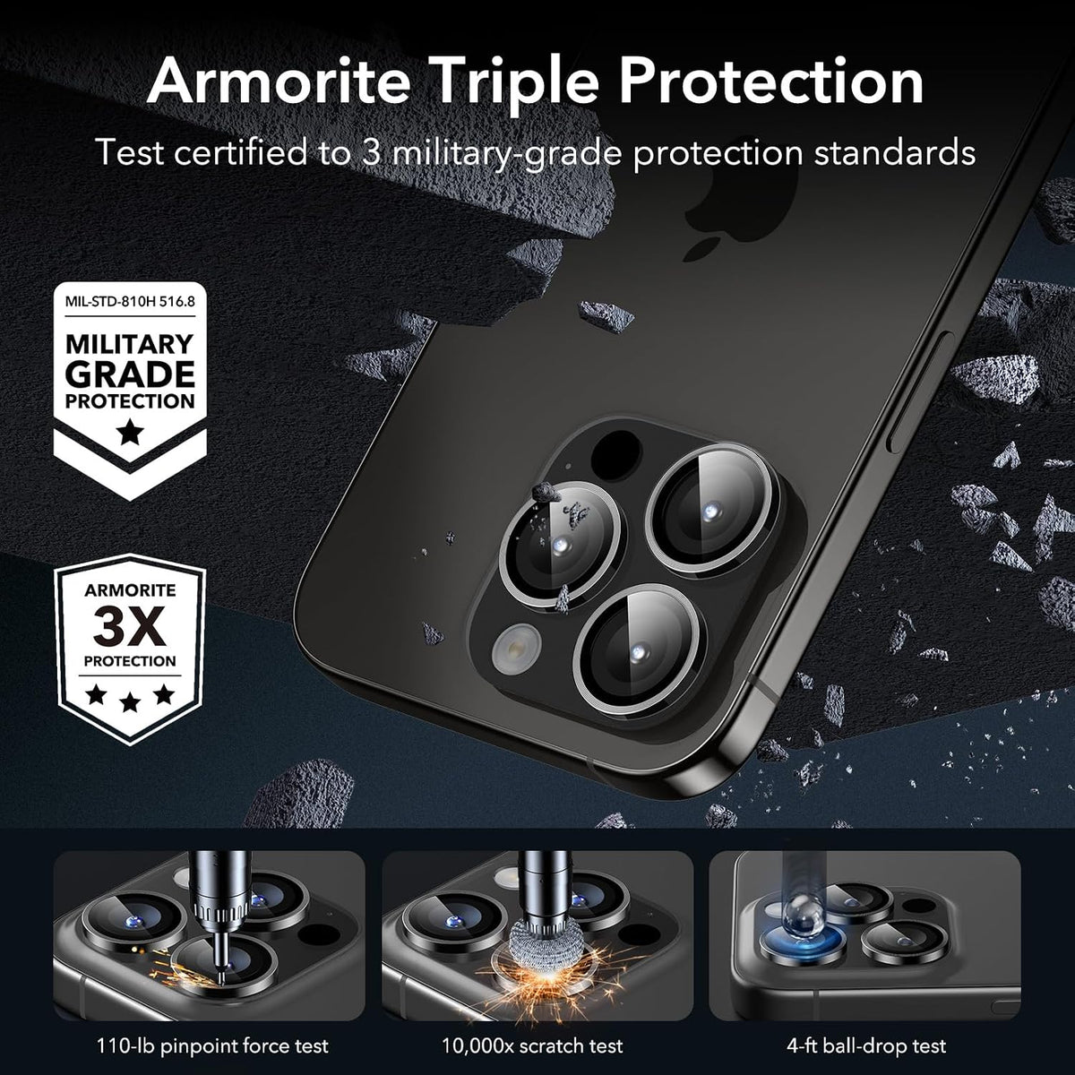 ESR for iPhone Duo Camera Lens Protector, 1 Pack, Blue