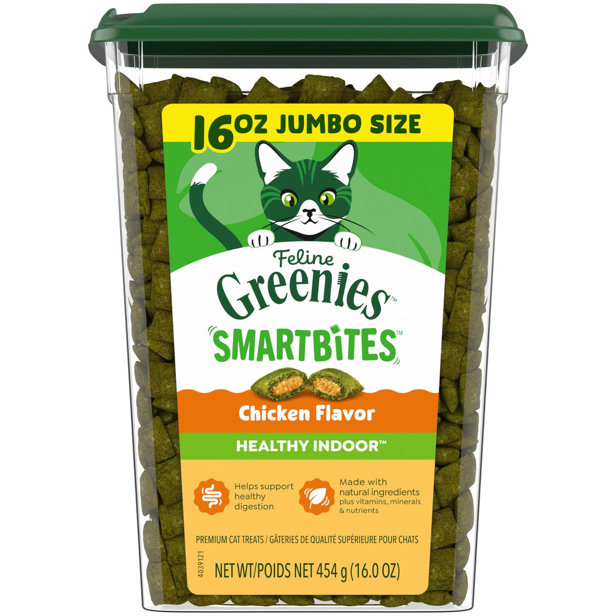 Greenies Feline Smartbites Healthy Indoor Cat Treats, Chicken, 4.6 oz