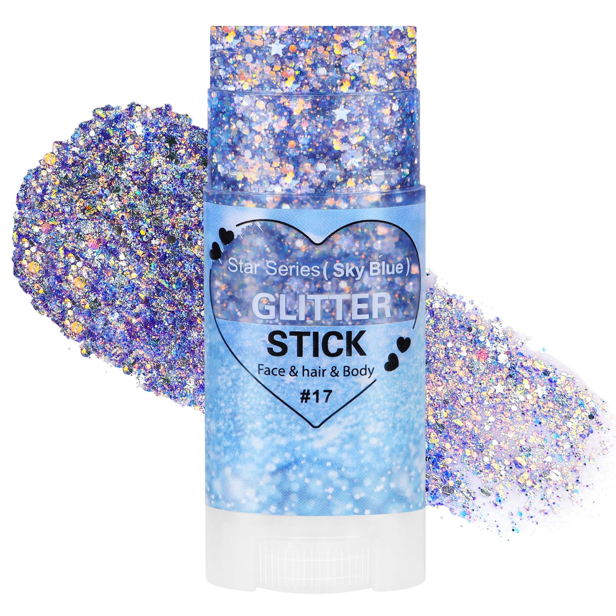 Mysense Red Face Hair Body Glitter Stick,Halloween Cosplay Sparkling Sequins Chunky Glitter Makeup,Festival Rave Concert Outfit Accessories for Women Girls Kids