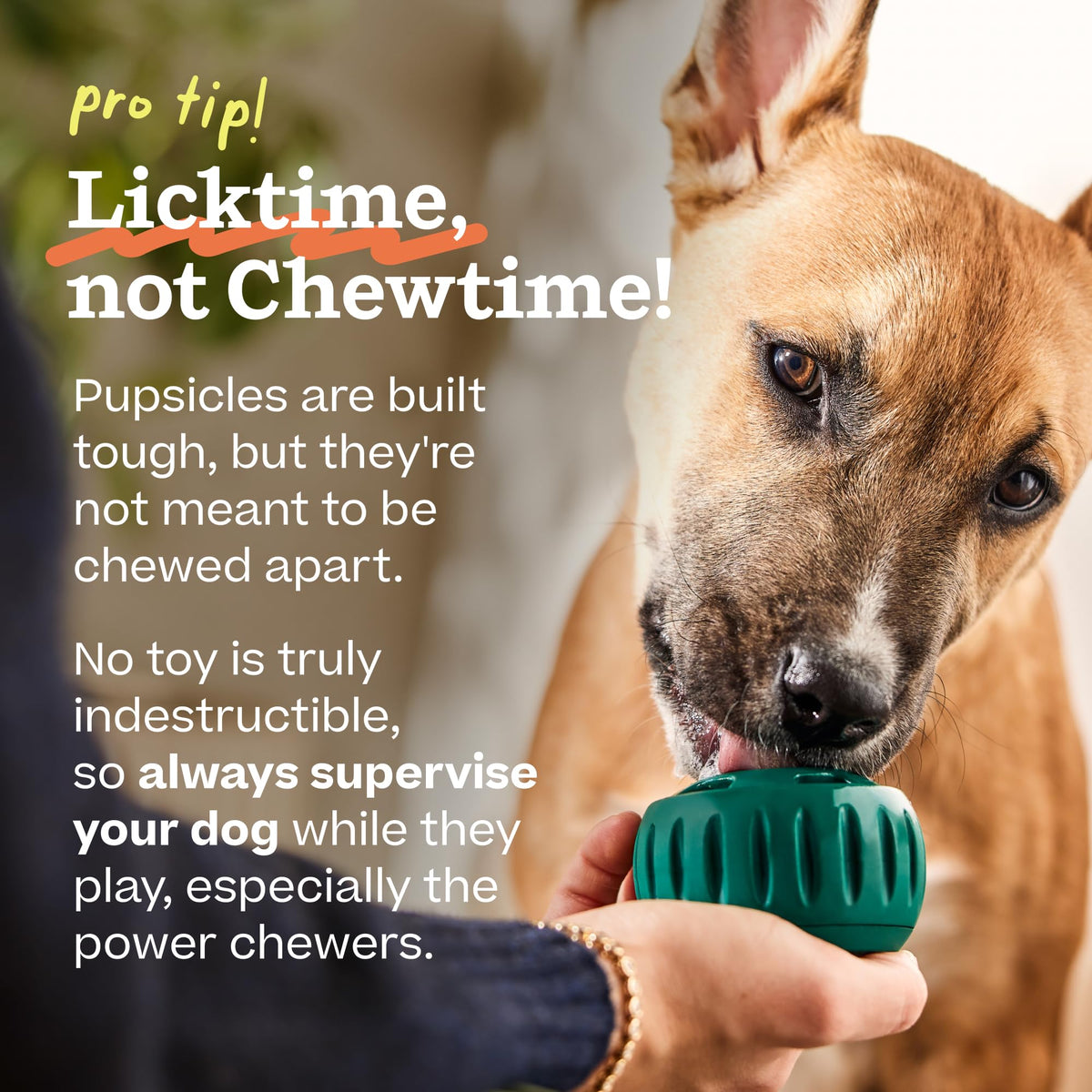 WOOF Pupsicle Interactive Dog Ball Toy for Dogs Large 25-75 lbs - Pink