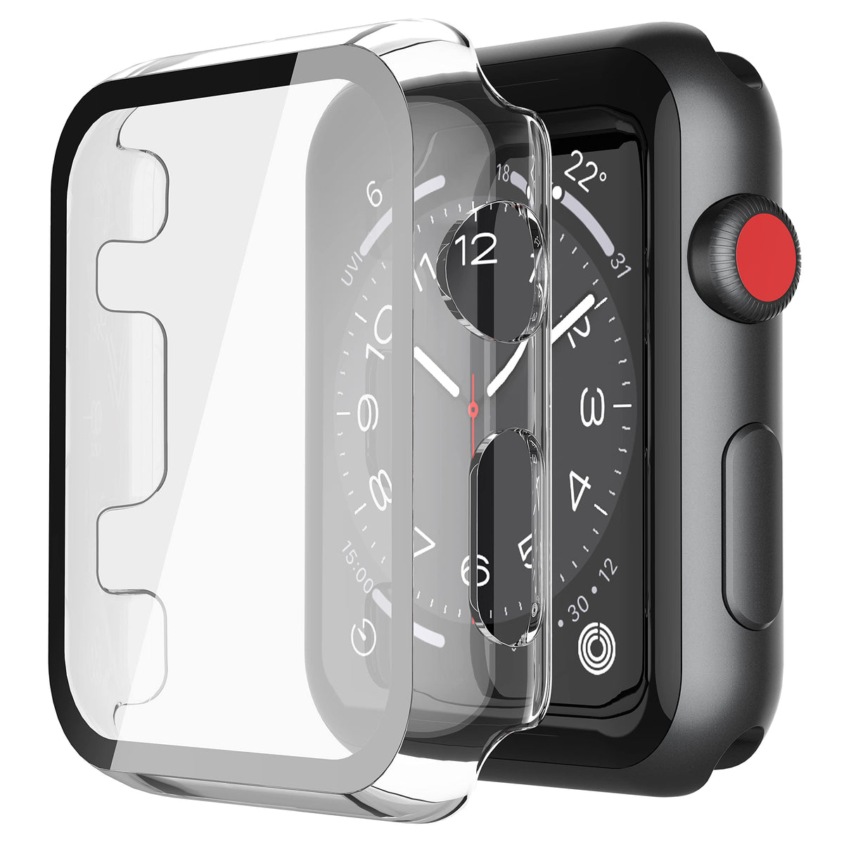Misxi Screen Protector Case for 44mm Apple Watch SE3/SE2/SE/Series 6/5/4